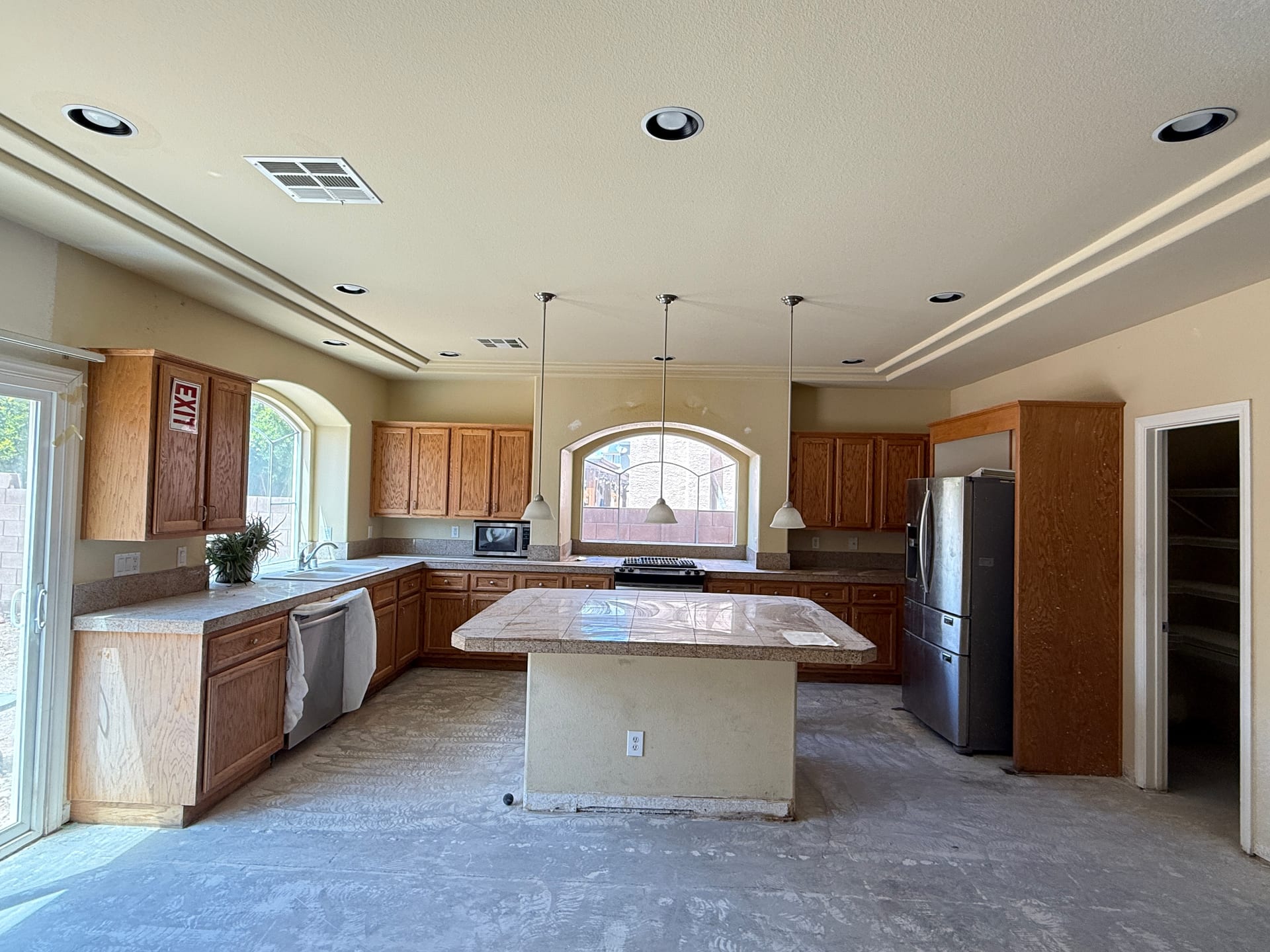 Kitchen before new flooring installation