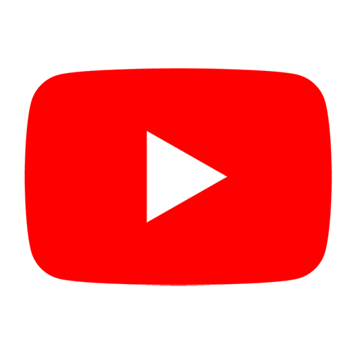 A youtube logo with a transparent background