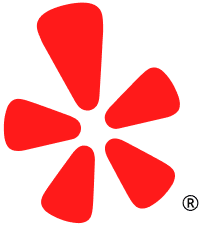 A Yelp burst logo with a transparent background