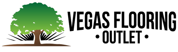 black text Vegas Flooring Outlet horizontal Logo with transparent background