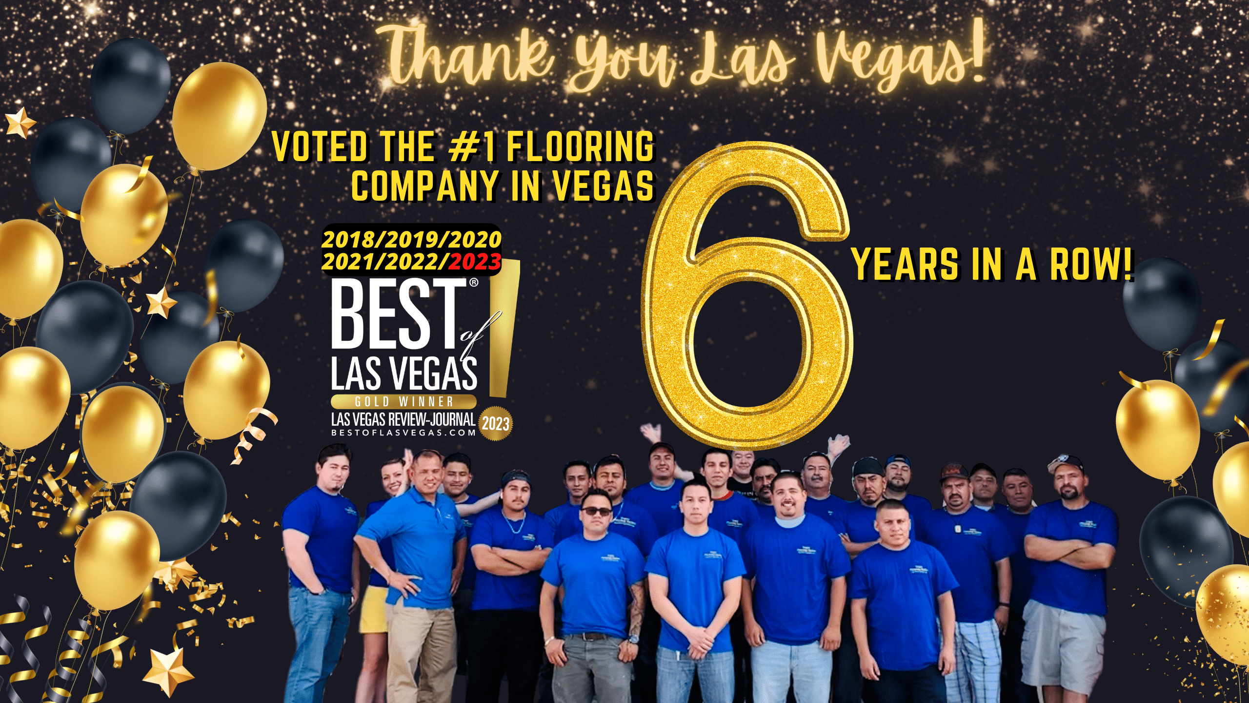 Group Picture Of Vegas Flooring Outlet Employees That Can Install Vinyl